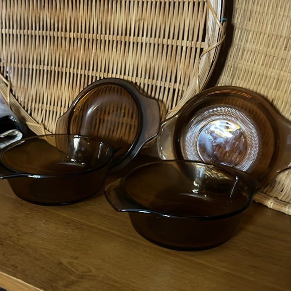 Vintage anchor hocking small casserole lidded dishes - Picture 2 of 6